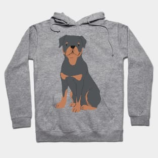 Rottweiler Dog Illustration Hoodie